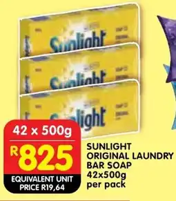 Shoprite Sunlight original laundry bar soap offer
