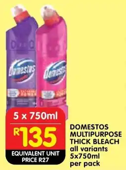 Shoprite Domestos multipurpose thick bleach offer