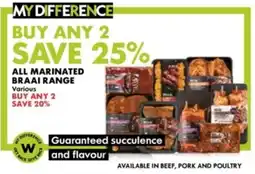 Woolworths All marinated braai range offer
