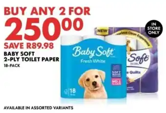 Woolworths Baby soft 2-ply toilet paper offer