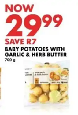 Woolworths Baby potatoes with garlic & herb butter offer