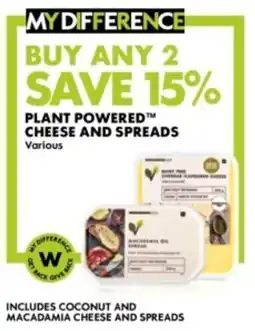 Woolworths Plant powered cheese and spreads offer