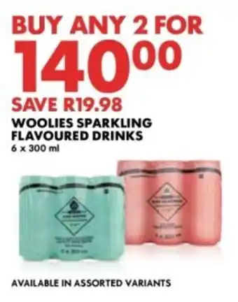 Woolworths Woolies sparkling flavoured drinks offer