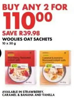 Woolworths Woolies oat sachets offer