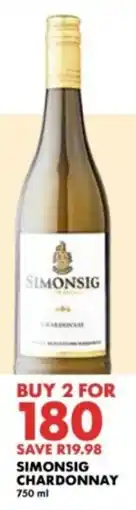 Woolworths Simonsig chardonnay offer
