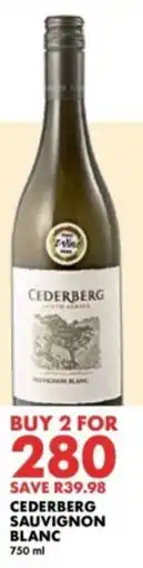 Woolworths Cederberg sauvignon blanc offer