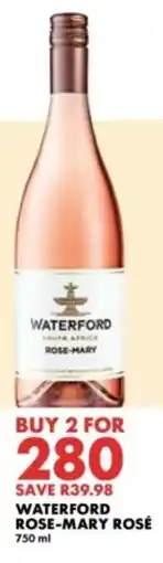 Woolworths Waterford rose-mary rosé offer