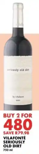 Woolworths Vilafonté seriously old dirt offer