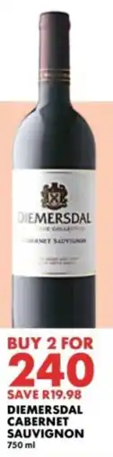Woolworths Diemersdal cabernet sauvignon offer