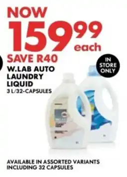 Woolworths W.lab auto laundry liquid offer