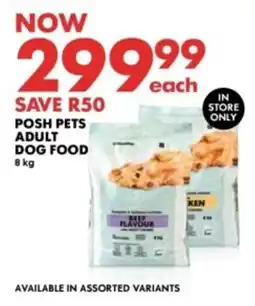 Woolworths Posh pets adult dog food offer