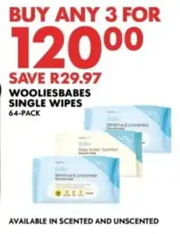 Woolworths Wooliesbabes single wipes offer