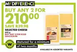 Woolworths Selected Cheese offer