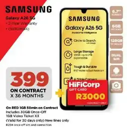 HiFi Corp Samsung Galaxy A26 5G offer