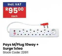 Africa Cash and Carry Pays M/Plug 10way + Surge offer
