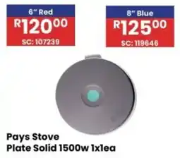 Africa Cash and Carry Pays Stove Plate Solid 1500w offer