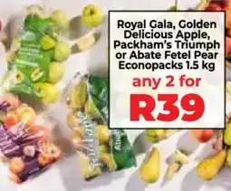 Food Lover's Market Royal Gala, Golden Delicious Apple, Packham's Triumph or Abate Fetel Pear Econopacks offer