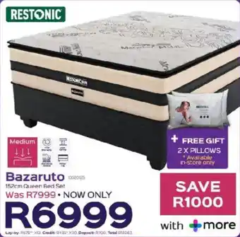 Sleepmasters Restonic Bazaruto 152cm Queen Bed Set offer