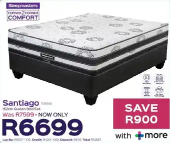 Sleepmasters Sleepmasters Santiago 152cm Queen Bed Set offer