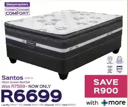 Sleepmasters Sleepmasters Santos 152cm Queen Bed Set offer
