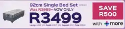 Sleepmasters Sleepmasters 92cm Single Bed Set offer