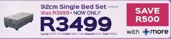 Sleepmasters Sleepmasters 92cm Single Bed Set offer