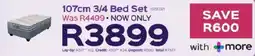 Sleepmasters Sleepmasters 107cm 3/4 Bed Set offer