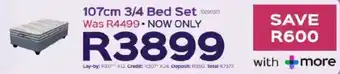 Sleepmasters Sleepmasters 107cm 3/4 Bed Set offer