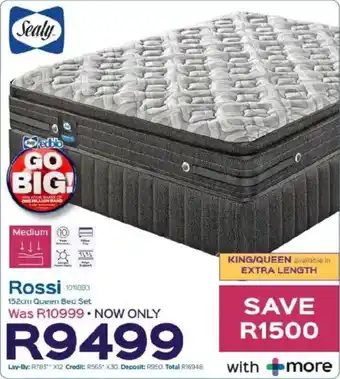 Sleepmasters Sealy Rossi 152cm Queen Bed Set offer