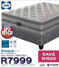 Sleepmasters Sealy Evoque 152cm Queen Bed Set offer