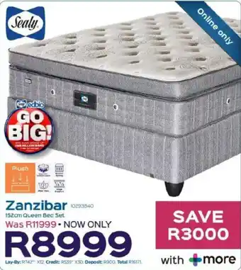Sleepmasters Sealy Zanzibar 152cm Queen Bed Set offer