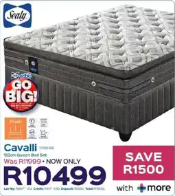 Sleepmasters Sealy Cavalli 152cm Queen Bed Set offer