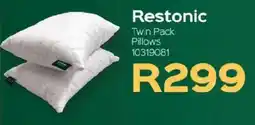 Sleepmasters Restonic Twin Pack Pillows offer