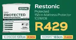 Sleepmasters Restonic Protected 152cm Mattress Protector offer