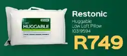 Sleepmasters Restonic Huggable Low Loft Pillow offer