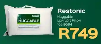 Sleepmasters Restonic Huggable Low Loft Pillow offer