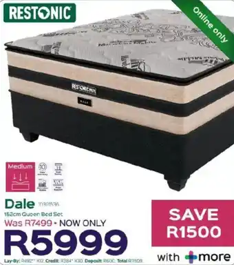 Sleepmasters Restonic Dale 152cm Queen Bed Set offer