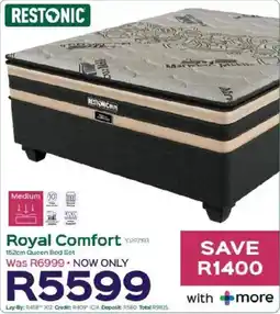 Sleepmasters Restonic Royal Comfort 152cm Queen Bed Set offer