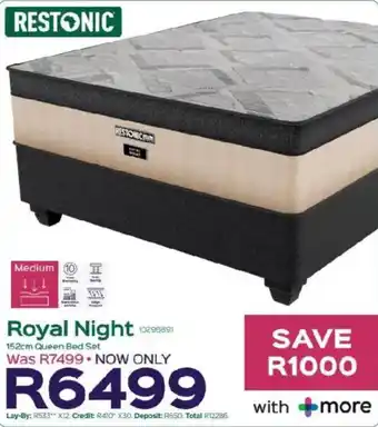 Sleepmasters Restonic Royal Night 152cm Queen Bed Set offer