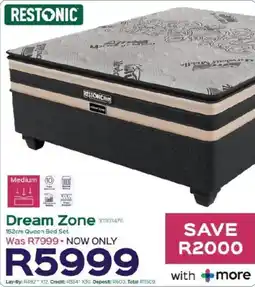 Sleepmasters Restonic Dream Zone 152cm Queen Bed Set offer
