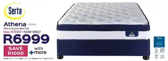 Sleepmasters Serta Athena 152cm Queen Bed Set offer