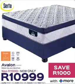 Sleepmasters Serta Avalon 152cm Queen Bed Set offer