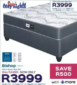 Sleepmasters Cozy Nights Bishop 152cm Queen Bed Set offer