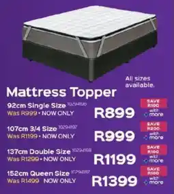Sleepmasters Mattress Topper 92cm Single Size offer