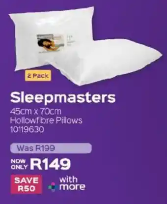 Sleepmasters Sleepmasters Hollowfibre Pillows offer