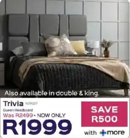 Sleepmasters Steel&Rose Trivia Queen Headboard offer