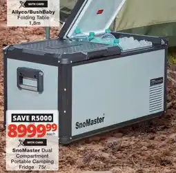 Checkers SnoMaster Dual Compartment Portable Camping Fridge offer