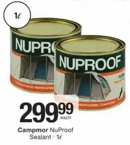 Checkers Campmor NuProof Sealant offer