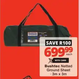 Checkers Bushtec Netted Ground Sheet offer