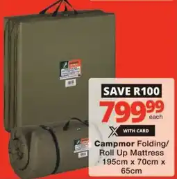 Checkers Campmor Folding/ Roll Up Mattress offer